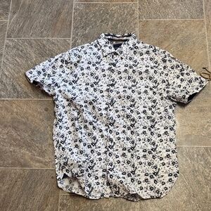 Denim & Flower Black and White Floral Shirt
